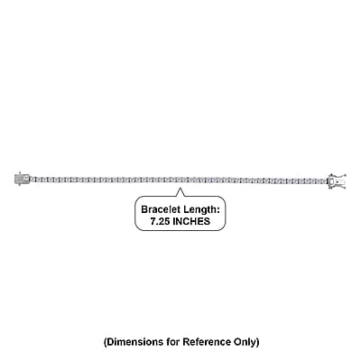 EverTrue Moissanite 5.30 ctw Tennis Bracelet in Platinum Bond (7.25 In)