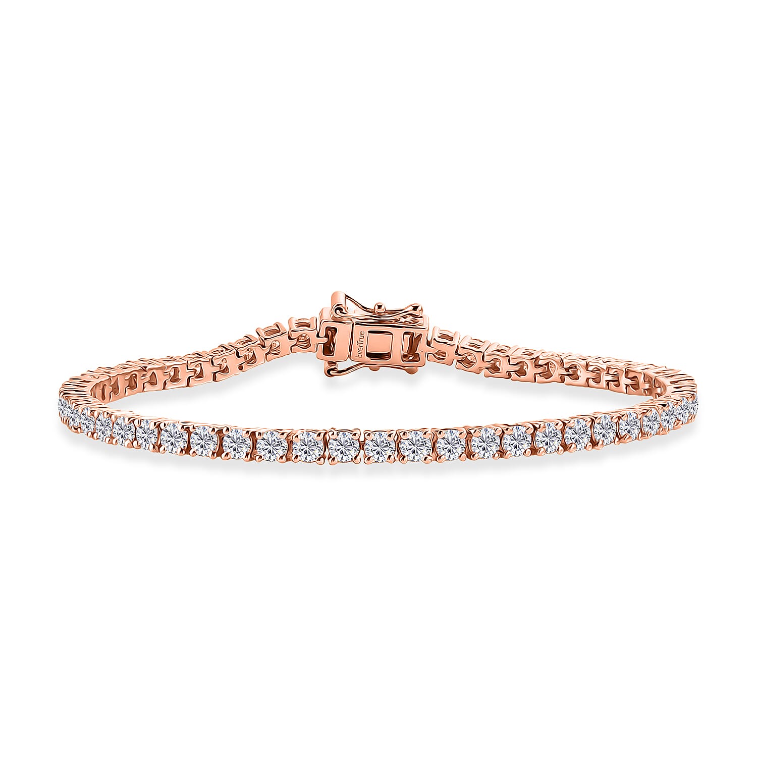 EverTrue Moissanite Bracelet in Platinum Bond (7.25 In) 5.30 ctw