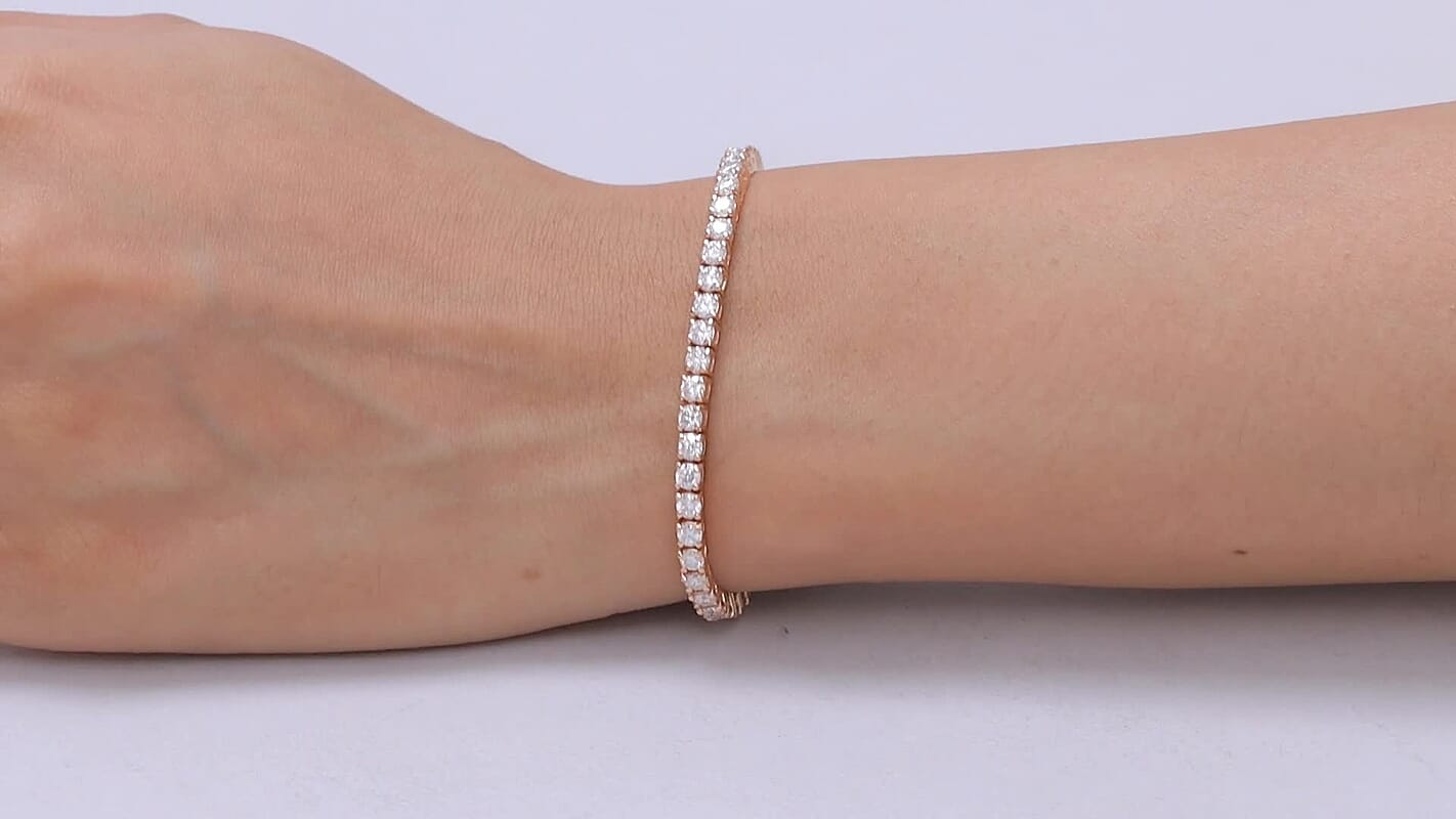 EverTrue Moissanite Bracelet in Platinum Bond (7.25 In) 5.30 ctw