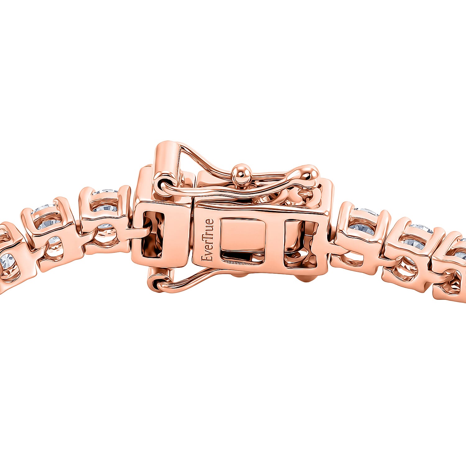 EverTrue Moissanite 5.30 ctw Tennis Bracelet in 18K Rose Gold Plated (7.25 In)