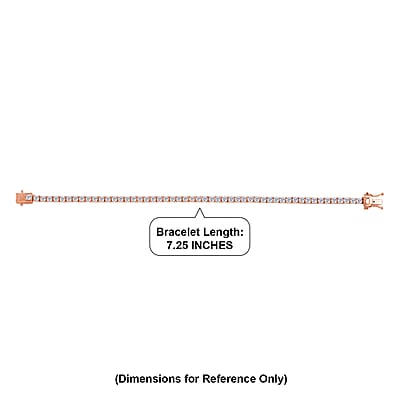 EverTrue Moissanite 5.30 ctw Tennis Bracelet in 18K Rose Gold Plated (7.25 In)