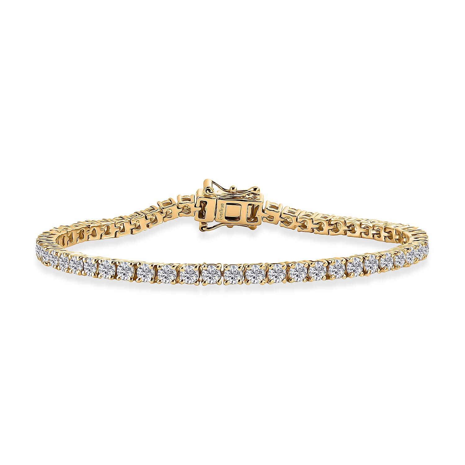 EverTrue Moissanite Bracelet in Platinum Bond (7.25 In) 5.30 ctw