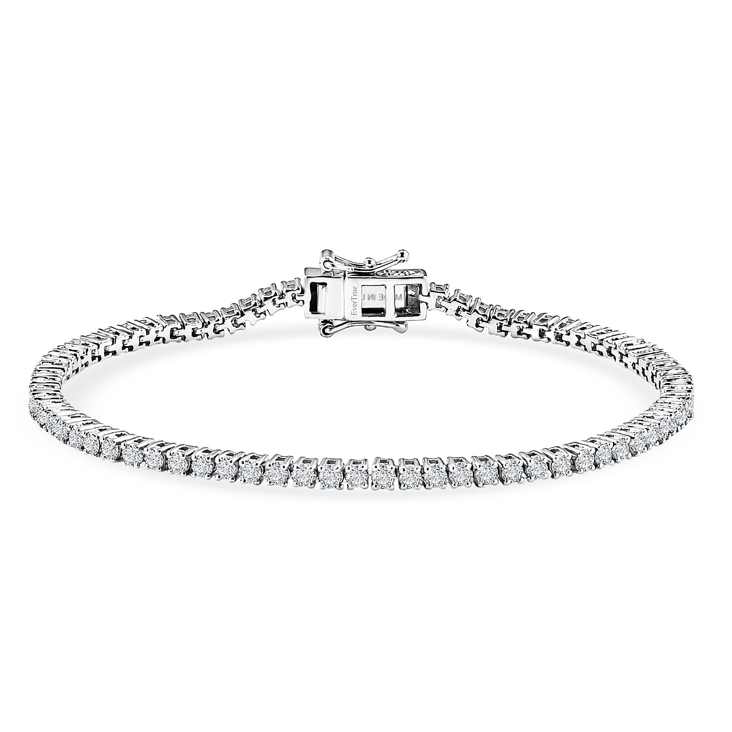 EverTrue Moissanite 6.00 ctw Tennis Bracelet in Platinum Bond (8.00 In)