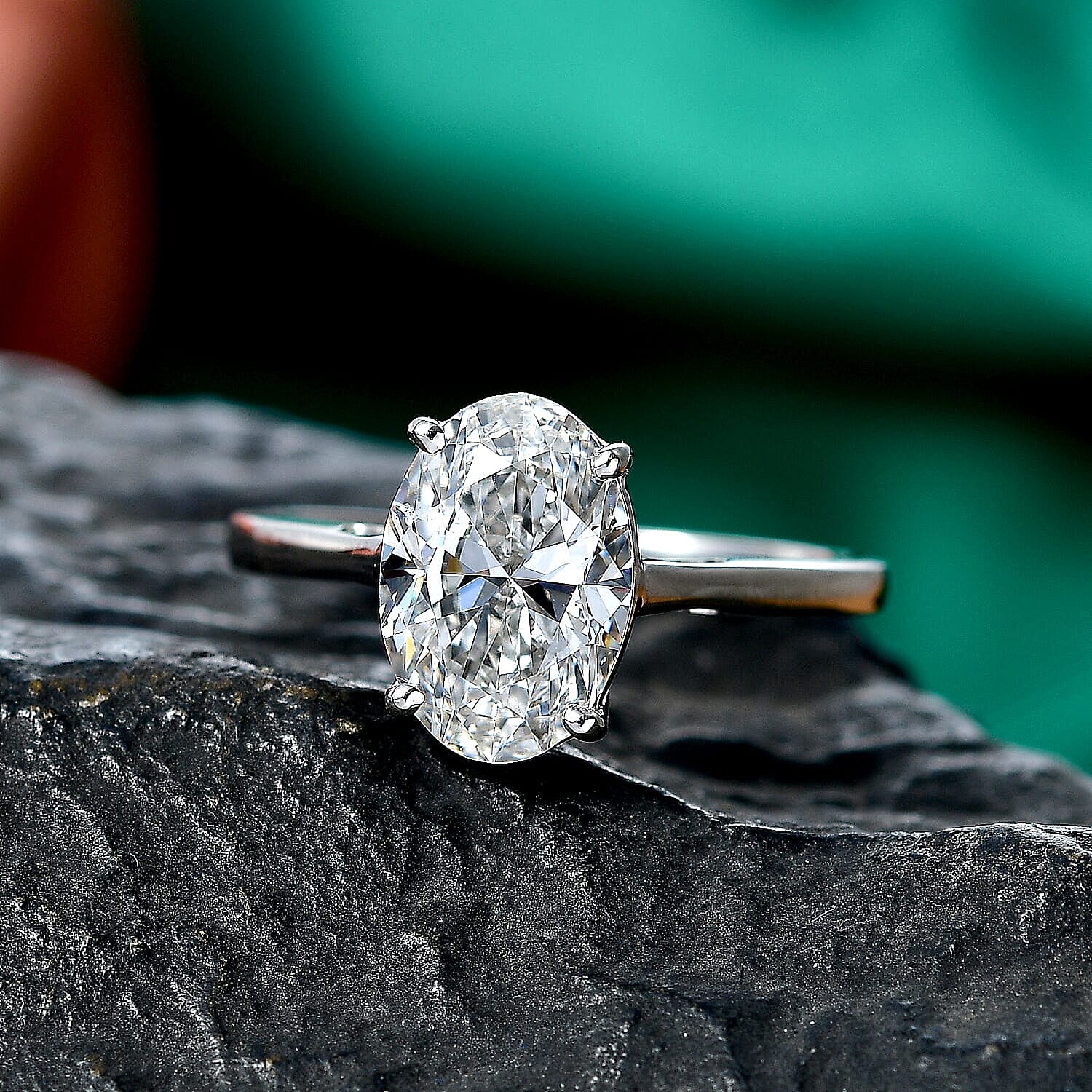 IGI Certified Luxuriant Lab Grown Diamond E-F VS 3.00 ctw Celebrity Infinity Spark Solitaire Ring in 950 Palladium (Size  5.0)