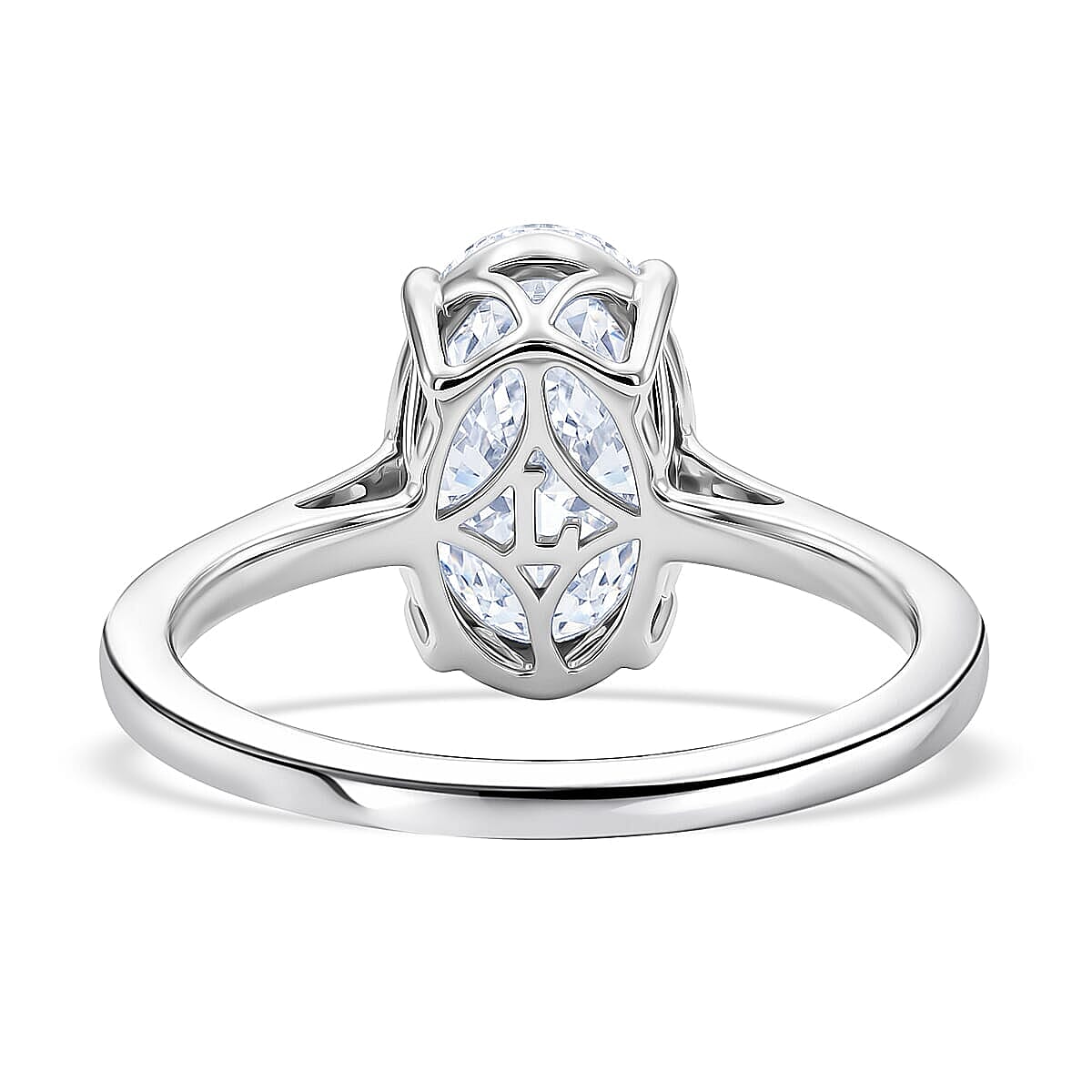 IGI Certified Luxuriant Lab Grown Diamond E-F VS 3.00 ctw Celebrity Infinity Spark Solitaire Ring in 950 Palladium (Size  5.0)