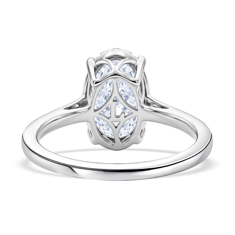 IGI Certified Luxuriant Lab Grown Diamond E-F VS 3.00 ctw Celebrity Infinity Spark Solitaire Ring in 950 Palladium (Size  5.0)