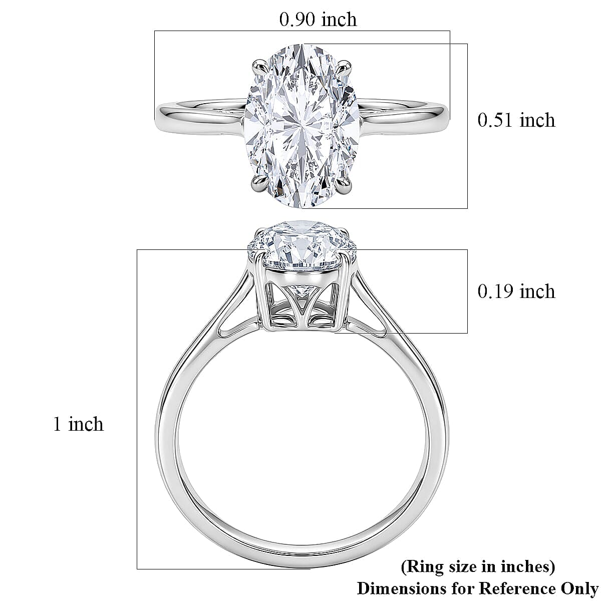 IGI Certified Luxuriant Lab Grown Diamond E-F VS 3.00 ctw Celebrity Infinity Spark Solitaire Ring in 950 Palladium (Size  5.0)