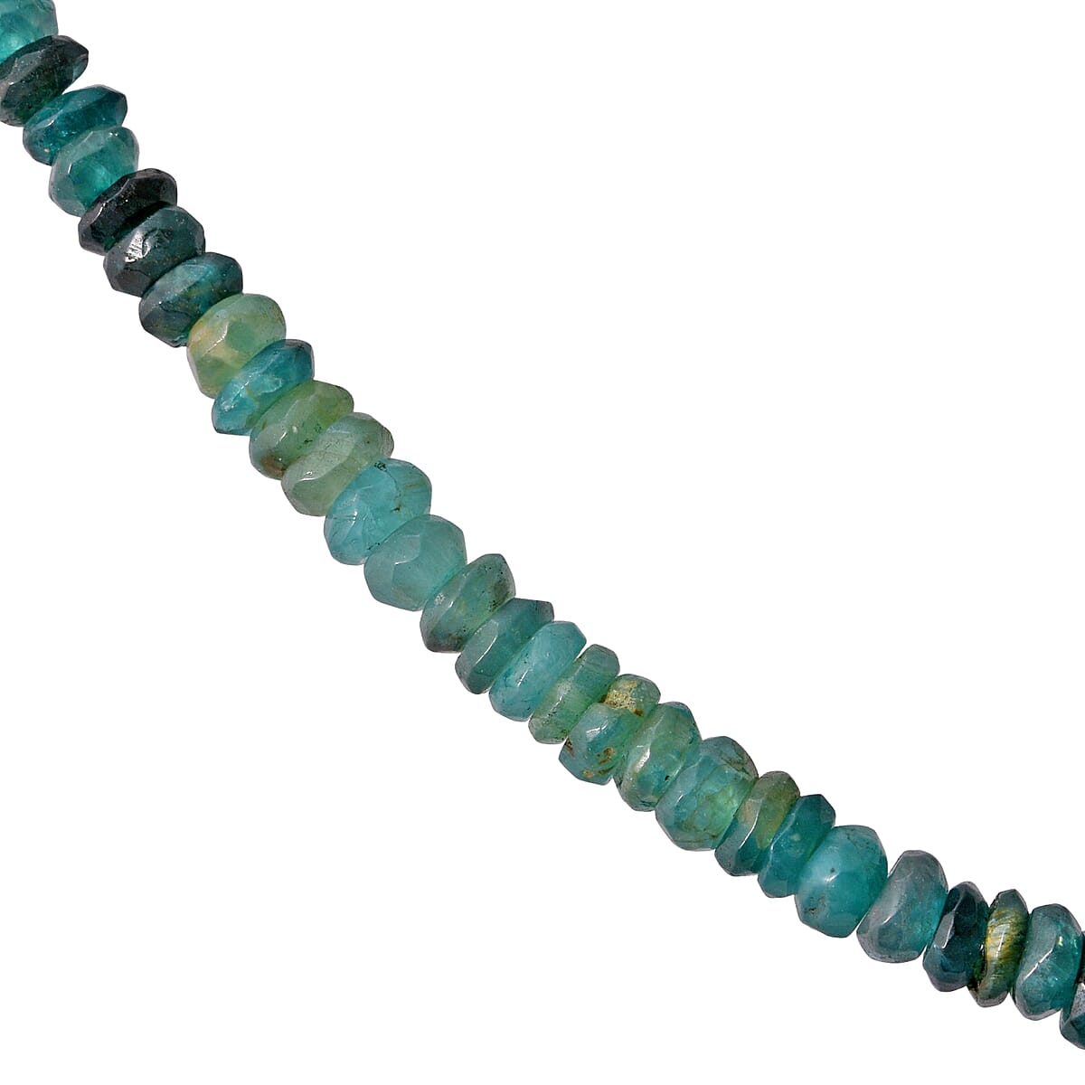 Grandidierite 75.00 ctw Beaded Necklace in Rhodium Over Sterling Silver (20 Inches) image number 3