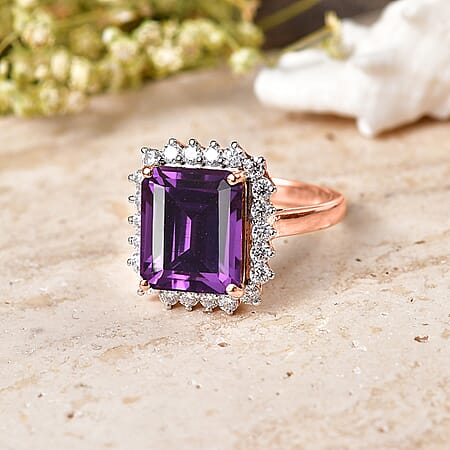 Lab Grown Color Change Sapphire / Rose Gold Over Sterling Silver / 4 - Product card gallery slide 2 (10205770940729)