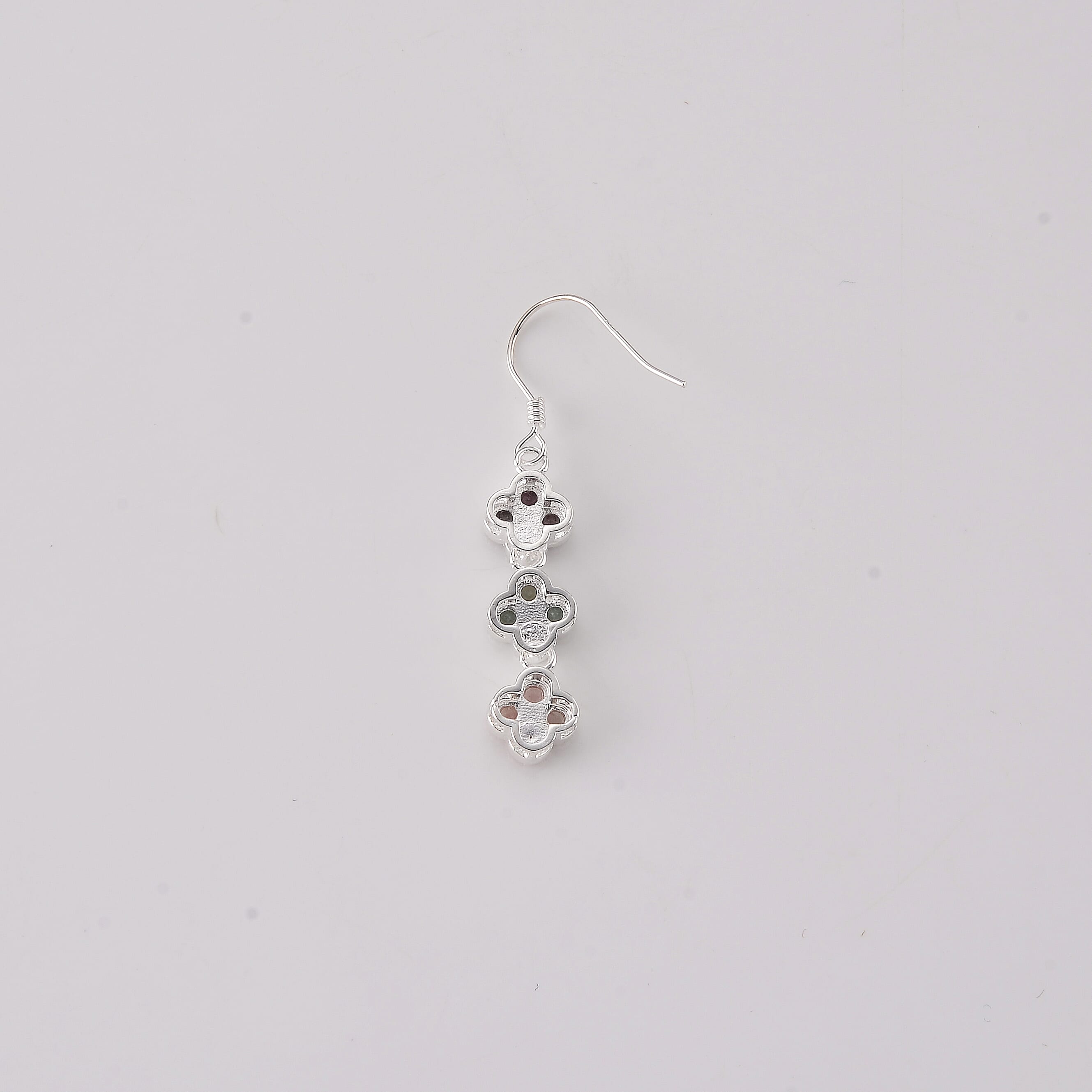 Multi-Tourmaline 5.00 ctw Earrings in Silvertone