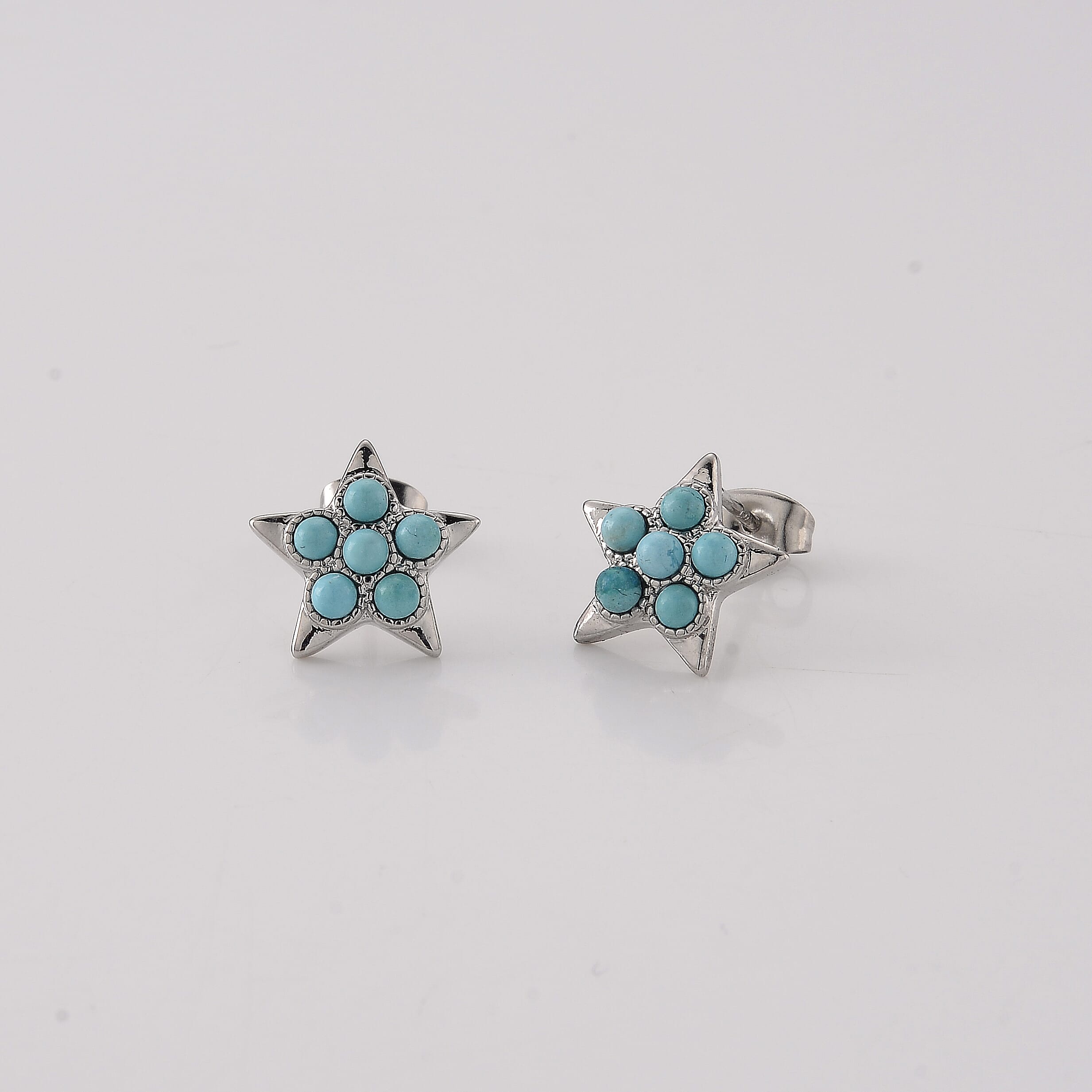 Magnesite 5.30 ctw Earrings in Silvertone