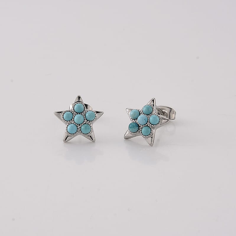 Magnesite 5.30 ctw Earrings in Silvertone