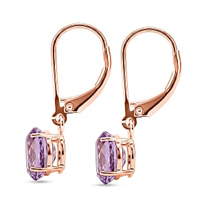 D'Joy AAA Martha Rocha Kunzite 3.50 ctw Blush Radiance Earrings in 18K Vermeil Rose Gold Over Sterling Silver