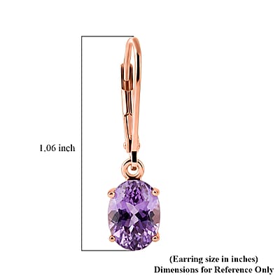 D'Joy AAA Martha Rocha Kunzite 3.50 ctw Blush Radiance Earrings in 18K Vermeil Rose Gold Over Sterling Silver