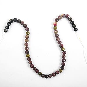 GCS Multi-Tourmaline Round Beaded Strand (14 Inches) 147.70 ctw