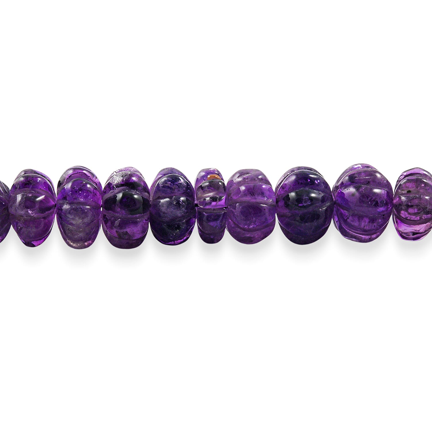 GCS Flower Amethyst Beaded Strand (13 Inches) 160.00 ctw