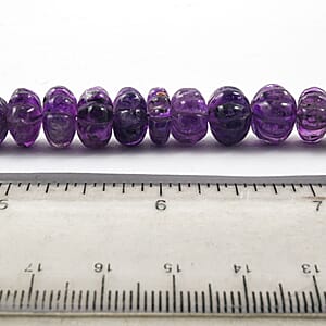 GCS Flower Amethyst Beaded Strand (13 Inches) 160.00 ctw