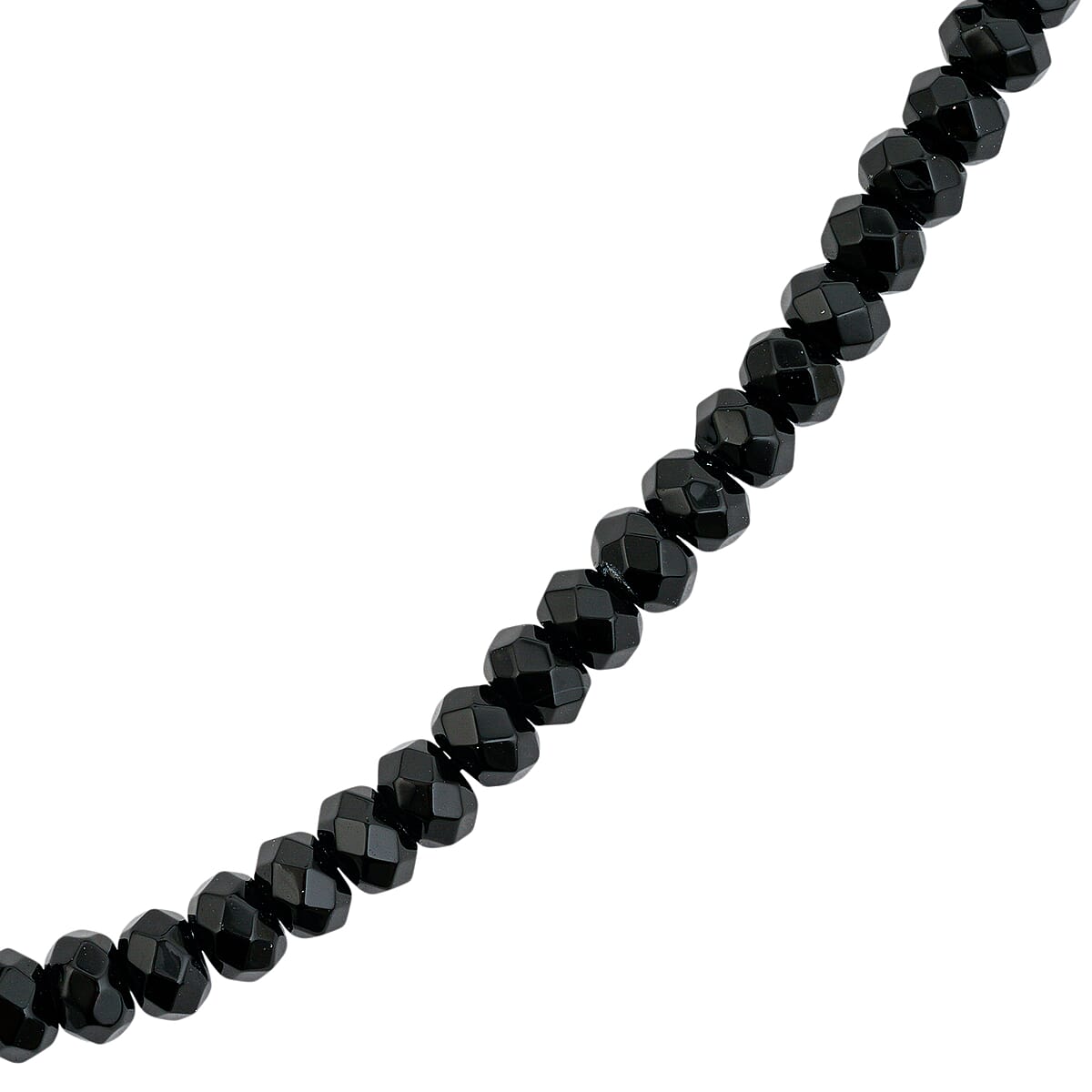 GCS Black Agate Round Beaded Strand (15 Inches) 99.55 ctw image number 2