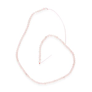 GCS Round Galilea Rose Quartz Beaded Strand (16 Inches) 47.75 ctw