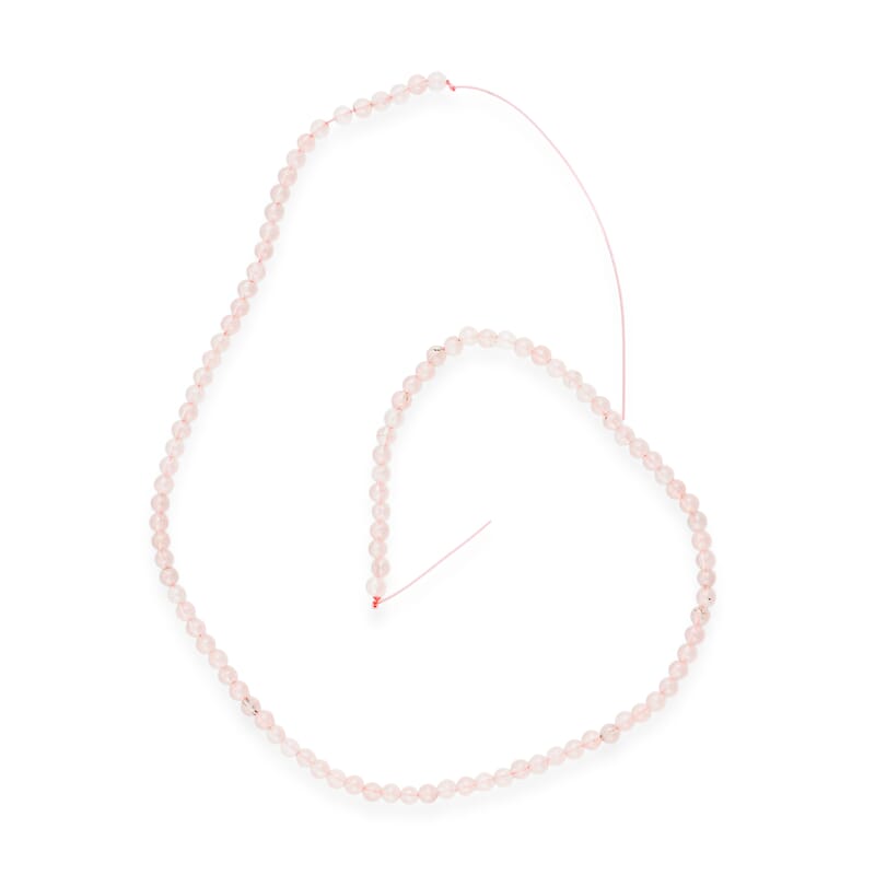 GCS Round Galilea Rose Quartz Beaded Strand (16 Inches) 47.75 ctw