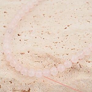 GCS Round Galilea Rose Quartz Beaded Strand (16 Inches) 47.75 ctw