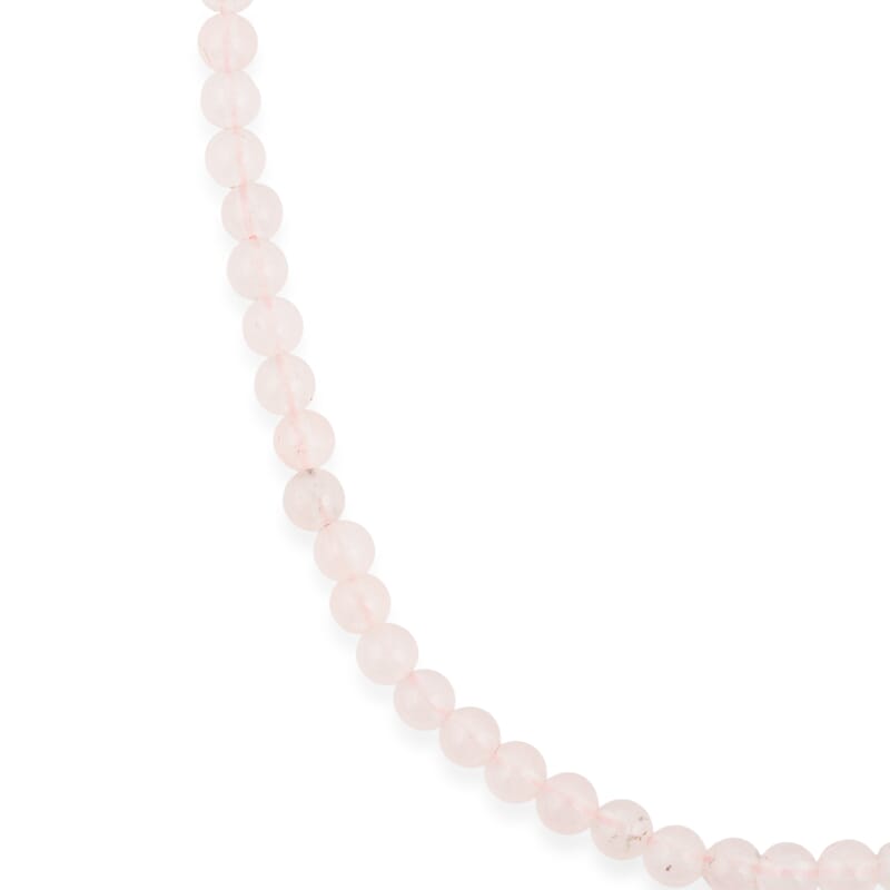 GCS Round Galilea Rose Quartz Beaded Strand (16 Inches) 47.75 ctw