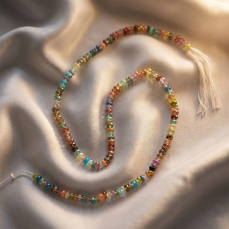 GCS Multi Gemstone Beaded Strand (13.5 Inches) 52.50 ctw