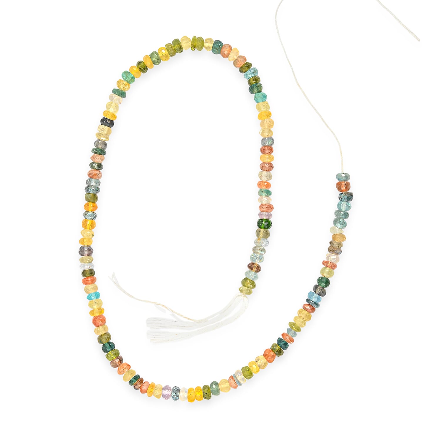 GCS Round Multi Gemstone Beaded Strand (13.5 Inches) 61.90 ctw