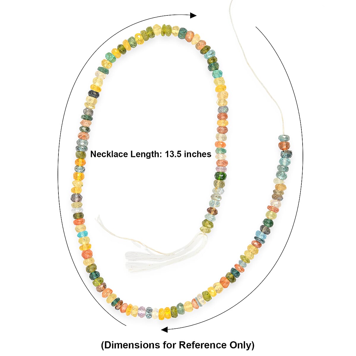 GCS Round Multi Gemstone Beaded Strand (13.5 Inches) 61.90 ctw image number 3