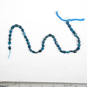 GCS Oval Neon Apatite Beaded Strand (13.5 Inches) 69.45 ctw
