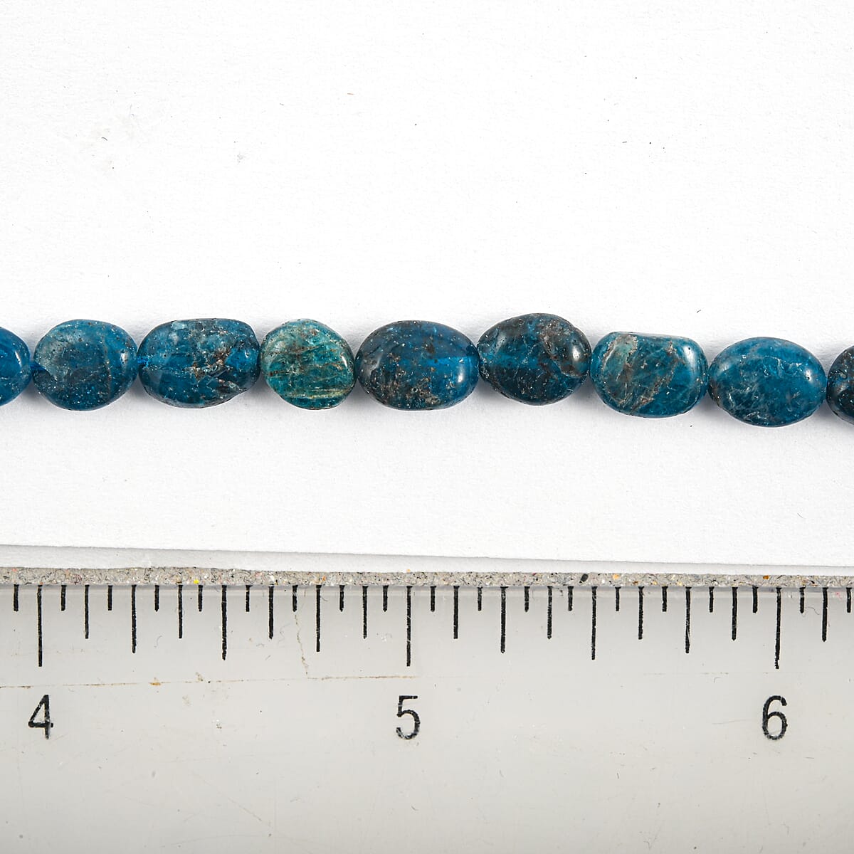 GCS Oval Neon Apatite Beaded Strand (13.5 Inches) 69.45 ctw image number 1