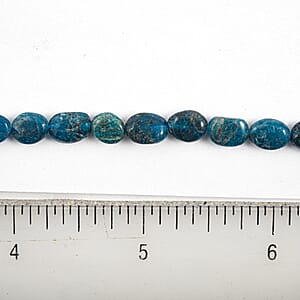 GCS Oval Neon Apatite Beaded Strand (13.5 Inches) 69.45 ctw