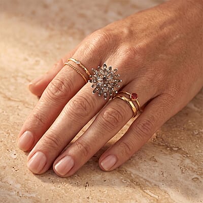EverTrue Jenipapo Andalusite 2.00 ctw Cluster Ring in Platinum Bond (Size 6.0)