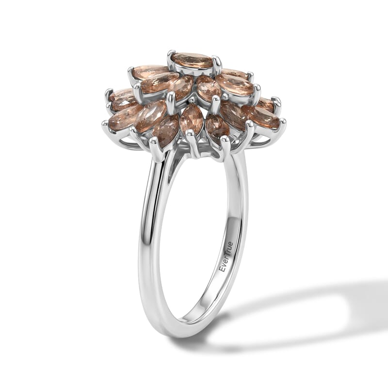 EverTrue Jenipapo Andalusite 2.00 ctw Cluster Ring in Platinum Bond (Size 6.0)