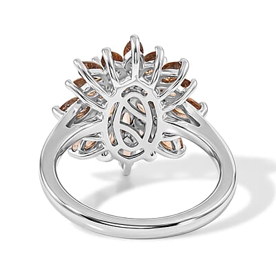 EverTrue Jenipapo Andalusite 2.00 ctw Cluster Ring in Platinum Bond (Size 6.0)