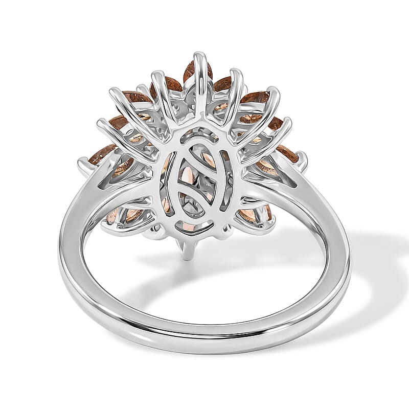 EverTrue Jenipapo Andalusite 2.00 ctw Cluster Ring in Platinum Bond (Size 6.0)