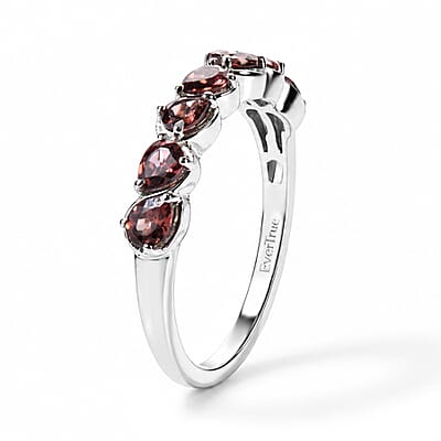 EverTrue Raspberry Zircon 1.75 ctw Band Ring in Platinum Bond (Size 10.0)