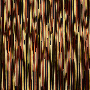 Winlar Gold and Black Print Long Kaftan