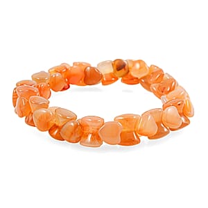 Assorted Shaped Carnelian 156.95 ctw Beaded Bracelet (8.00 In)