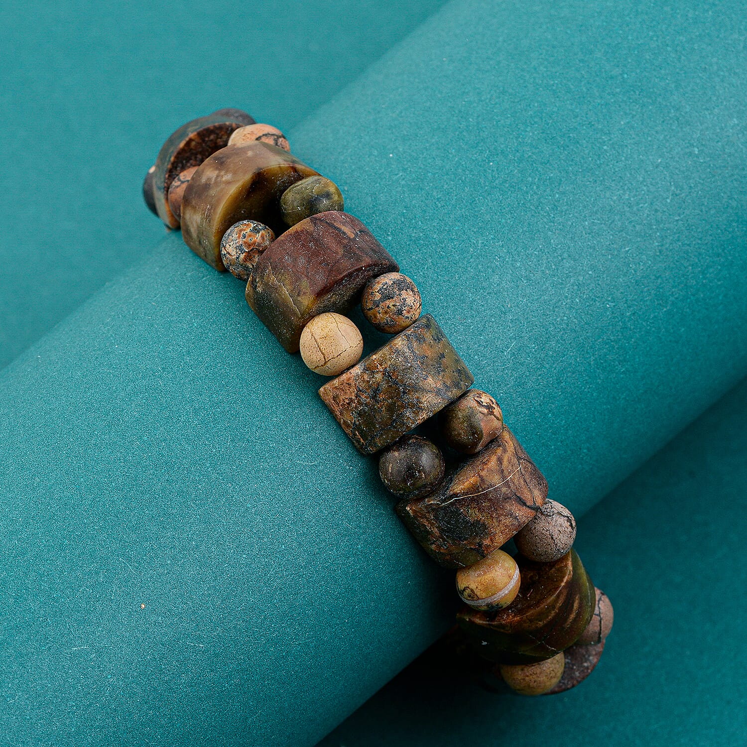 Jasper 54.75 ctw Beaded Bracelet (7.0 In)