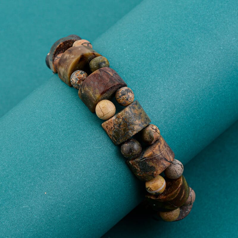 Jasper 54.75 ctw Beaded Bracelet (7.0 In)