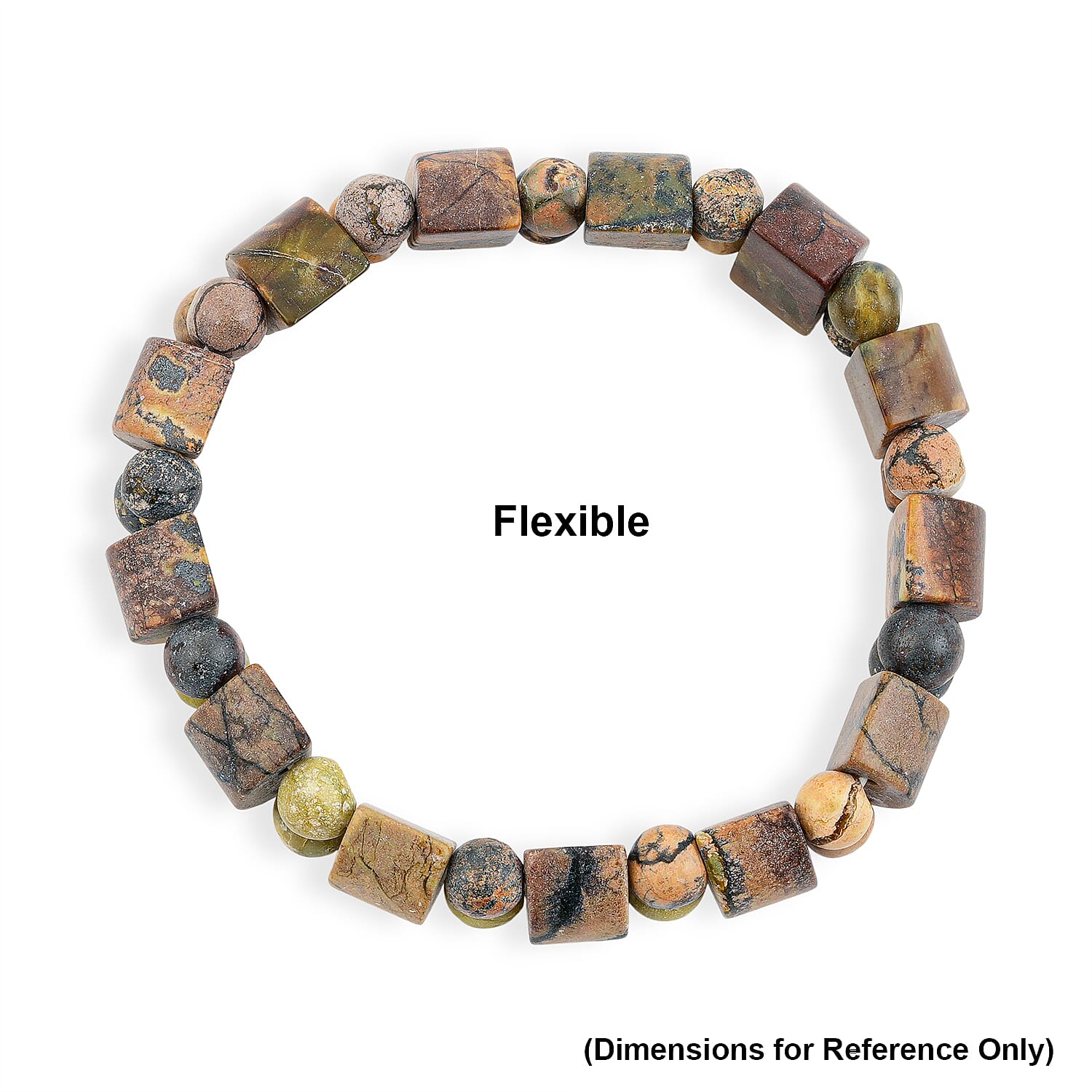 Jasper 54.75 ctw Beaded Bracelet (7.0 In)
