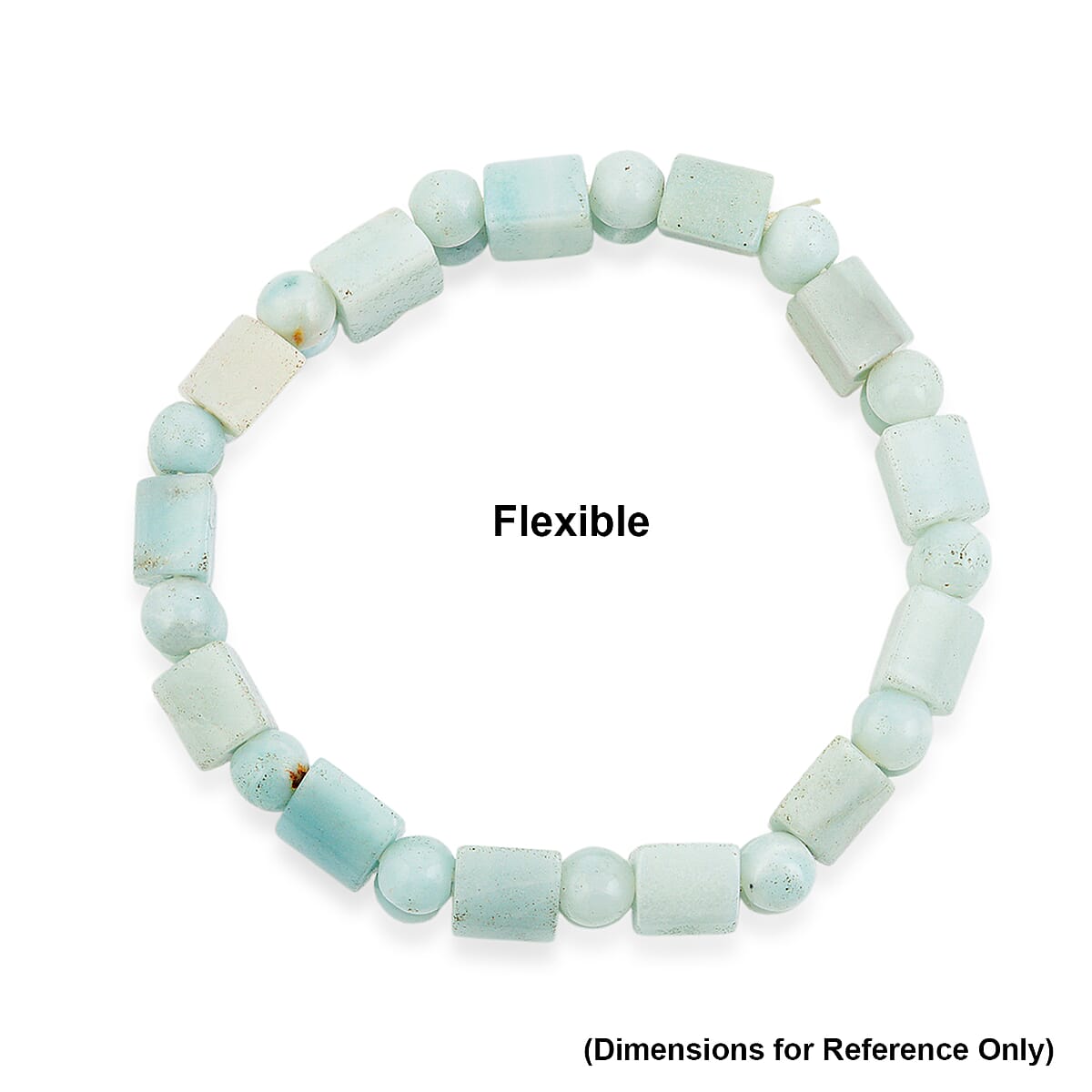 Amazonite 124.20 ctw Tanker Beaded Bracelet (7.0 In) image number 4