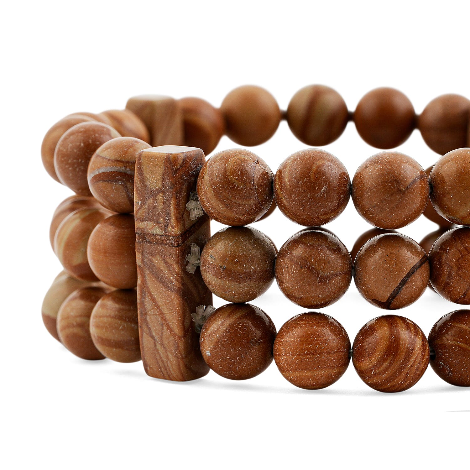 Scene Jasper 261.70 ctw Beaded Bracelet (7.0 In)