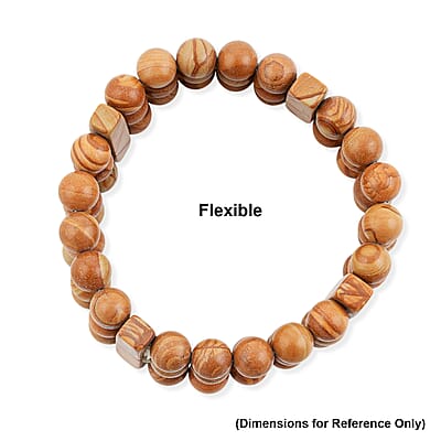 Scene Jasper 261.70 ctw Beaded Bracelet (7.0 In)