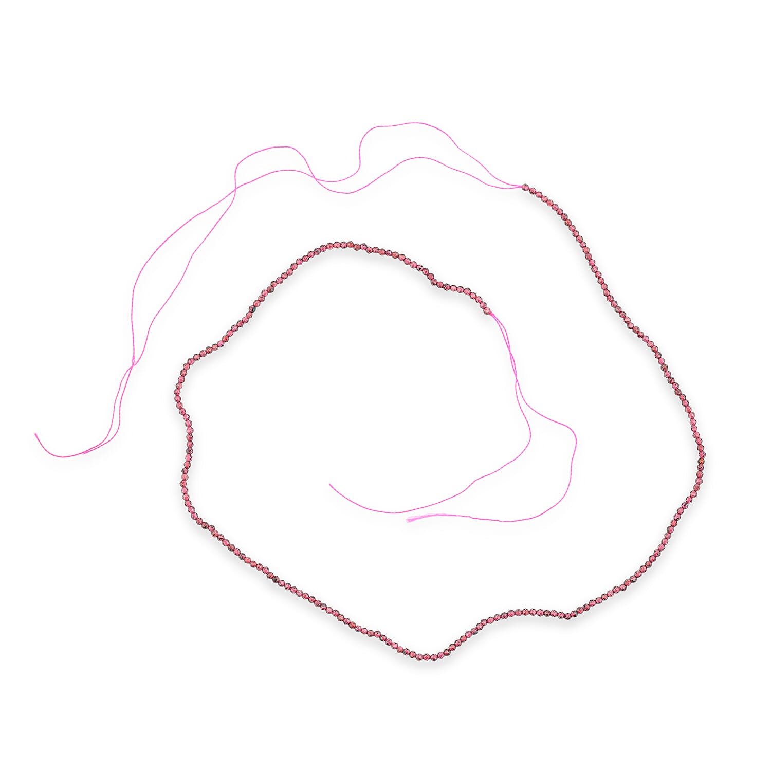 GCS Pink Garnet Beaded Strand (16 Inches) 15.80 ctw