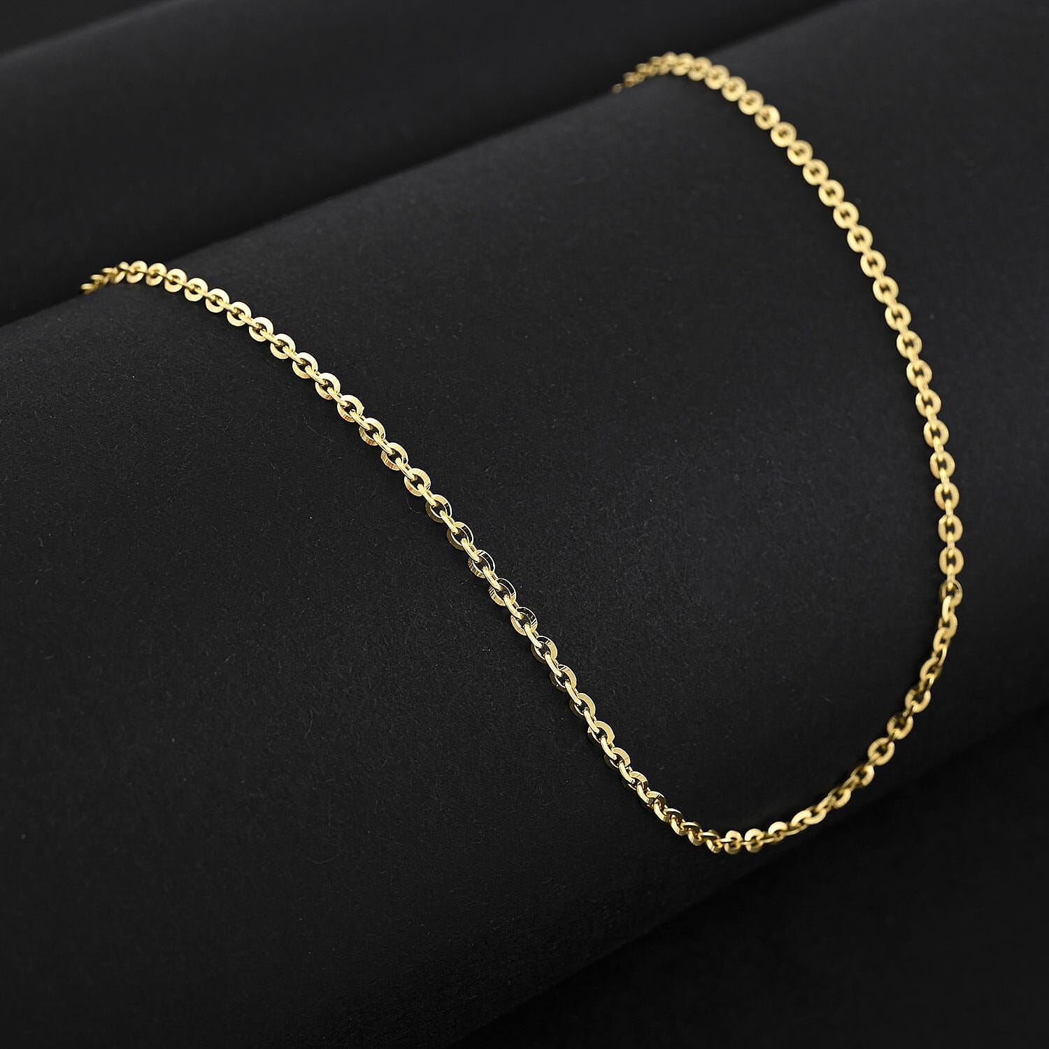 Italian Brillantina Chain Necklace in 14K Yellow Gold Over Sterling Silver (18 Inches) 4.30 Grams