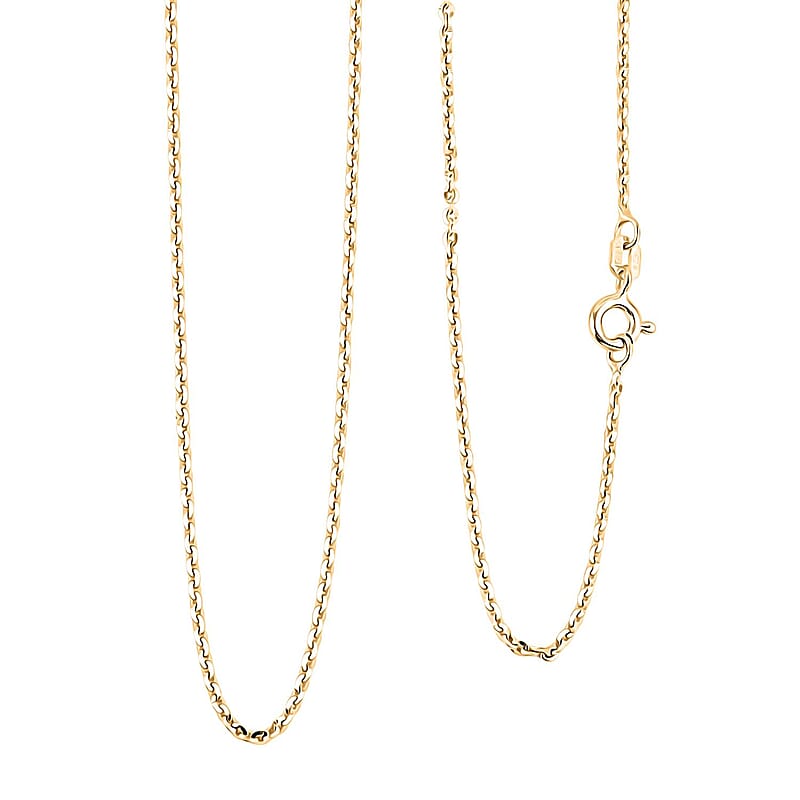 Italian Brillantina Chain Necklace in 14K Yellow Gold Over Sterling Silver (20 Inches) 4.50 Grams