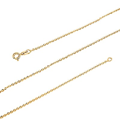 Italian Brillantina Chain Necklace in 14K Yellow Gold Over Sterling Silver (20 Inches) 4.50 Grams