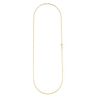 Italian Brillantina Chain Necklace in 14K Yellow Gold Over Sterling Silver (20 Inches) 4.50 Grams